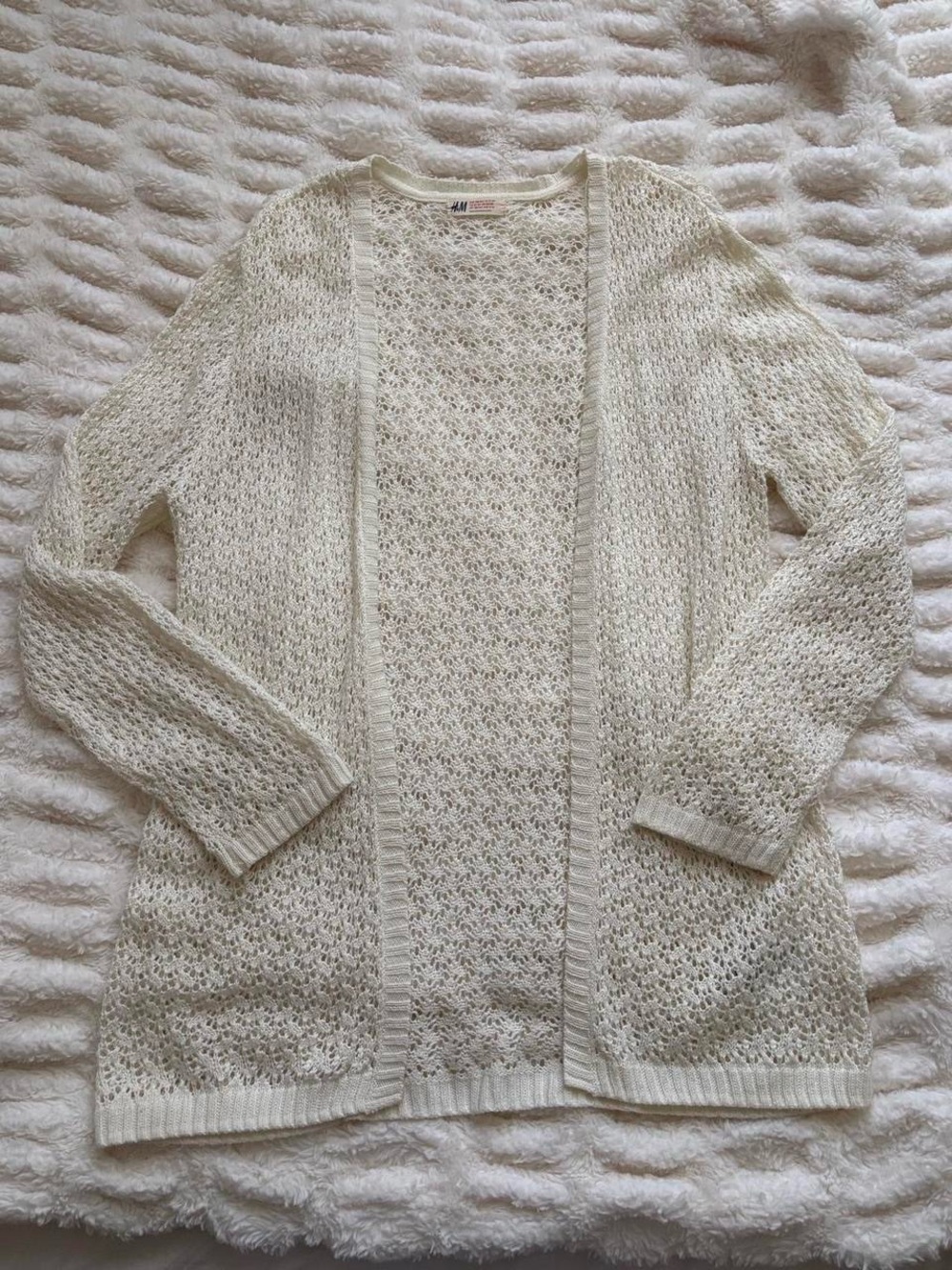 H&M Open Weave Cream Women's Cardigan
